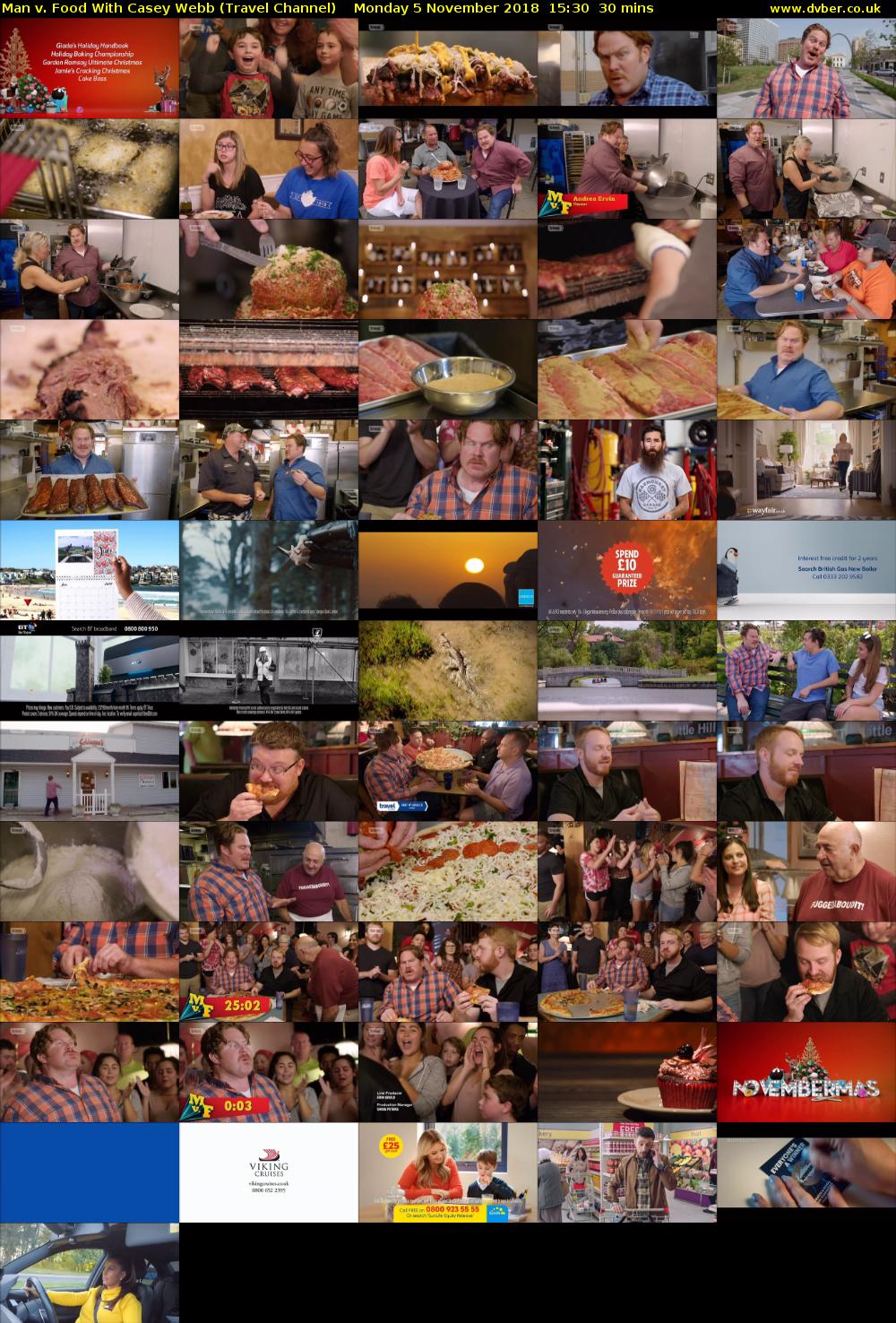 Man v. Food With Casey Webb (Travel Channel) Monday 5 November 2018 15:30 - 16:00