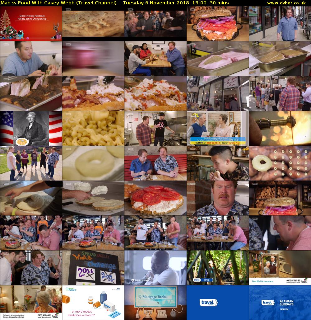 Man v. Food With Casey Webb (Travel Channel) Tuesday 6 November 2018 15:00 - 15:30