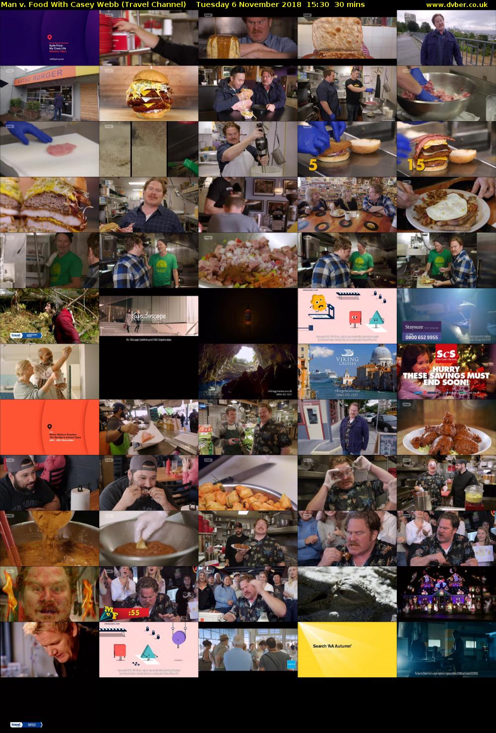 Man v. Food With Casey Webb (Travel Channel) Tuesday 6 November 2018 15:30 - 16:00