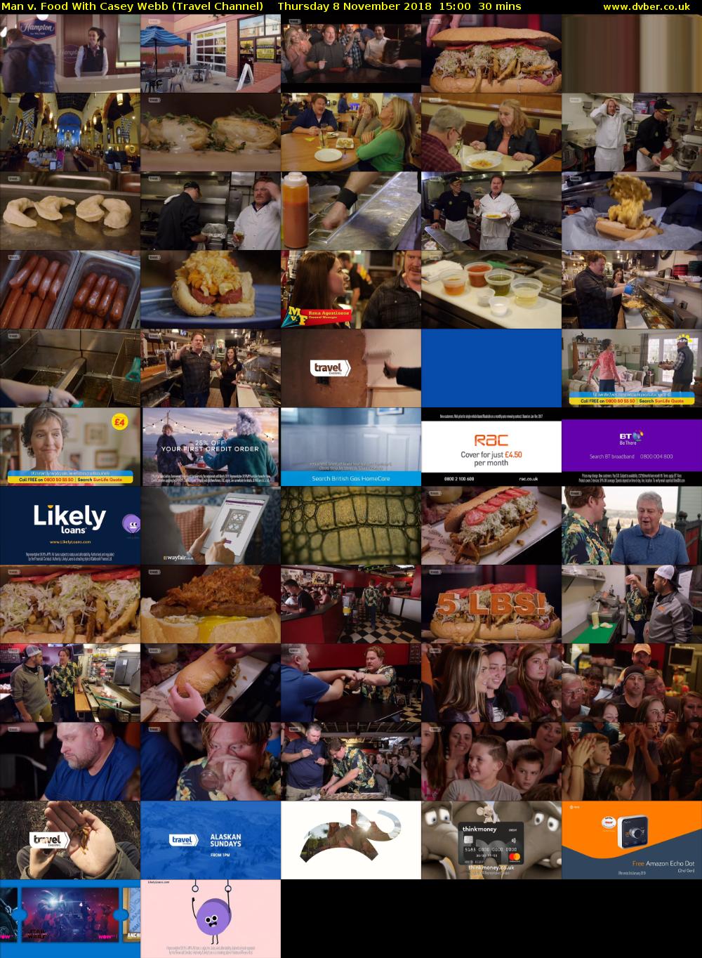 Man v. Food With Casey Webb (Travel Channel) Thursday 8 November 2018 15:00 - 15:30