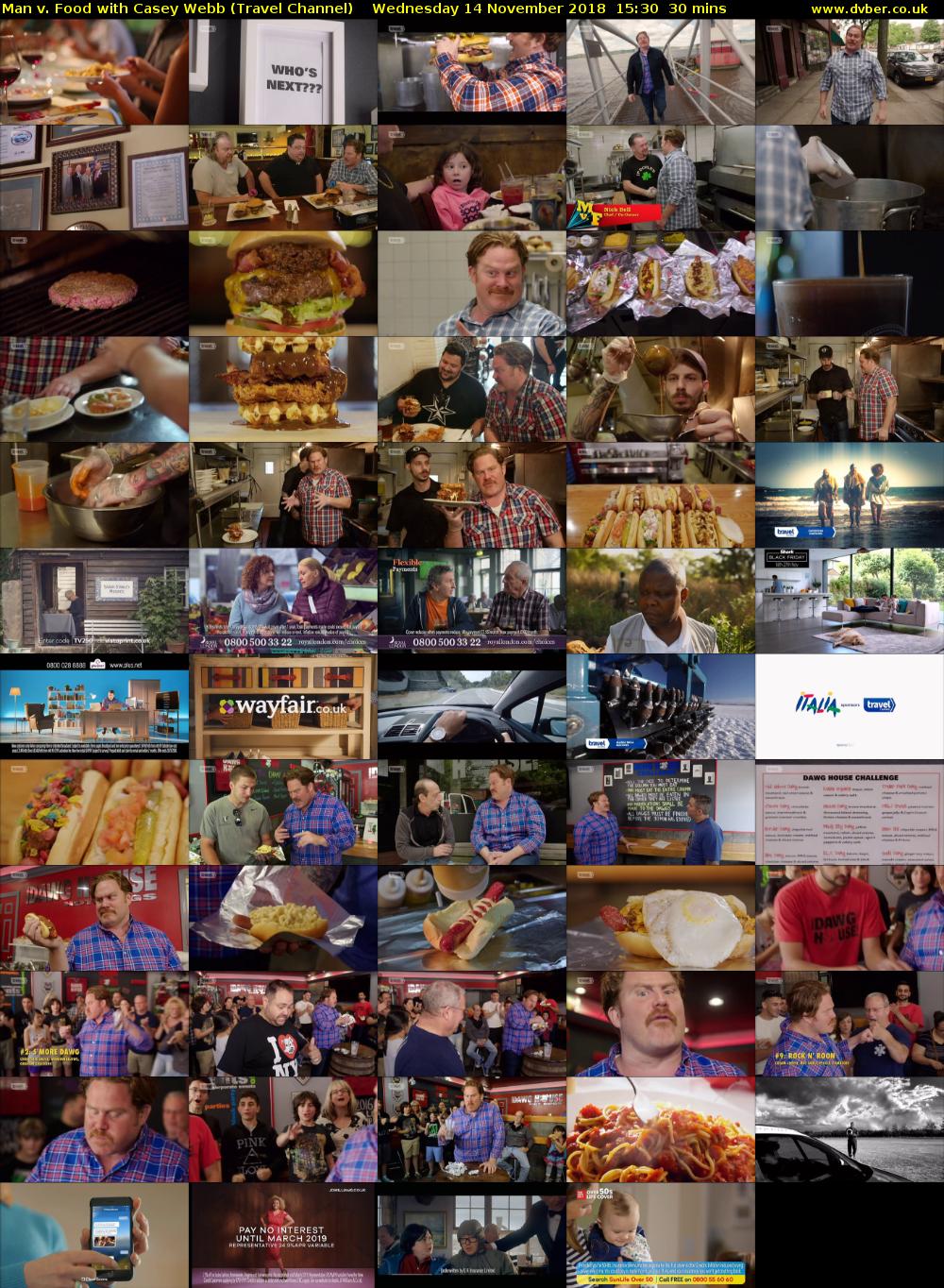 Man v. Food with Casey Webb (Travel Channel) Wednesday 14 November 2018 15:30 - 16:00