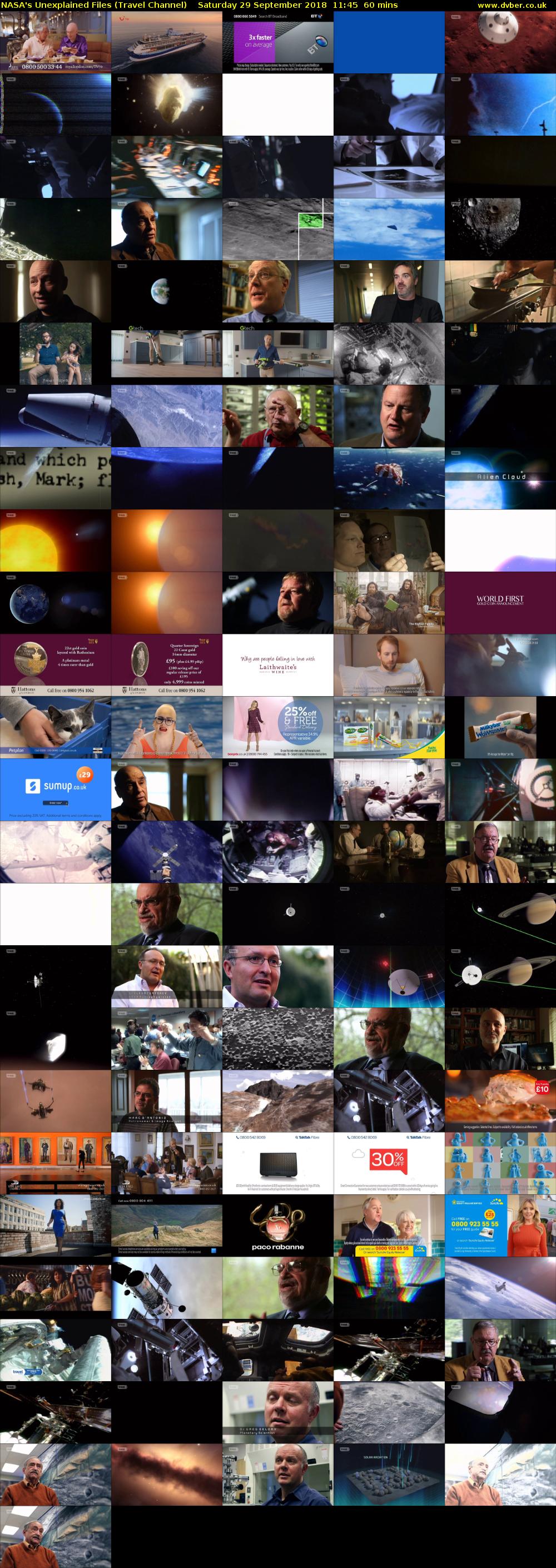 NASA's Unexplained Files (Travel Channel) Saturday 29 September 2018 11:45 - 12:45
