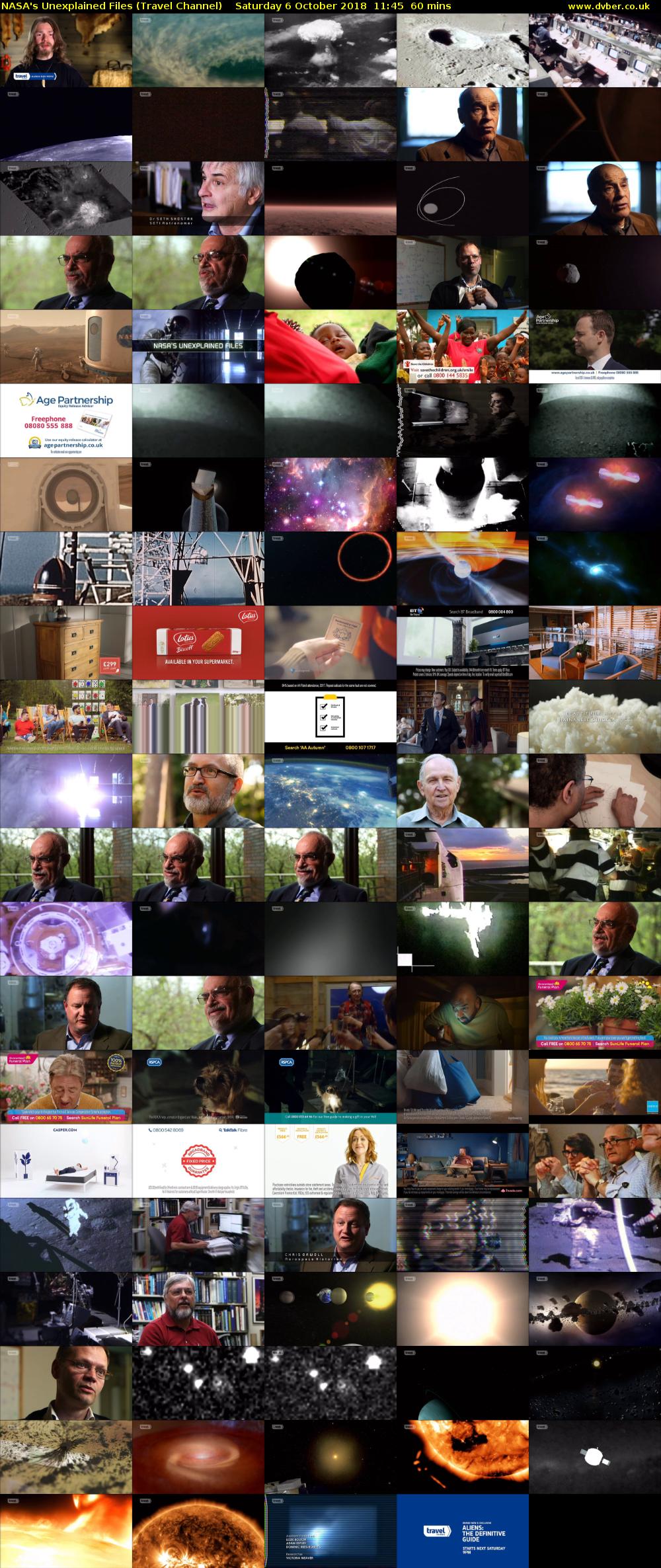 NASA's Unexplained Files (Travel Channel) Saturday 6 October 2018 11:45 - 12:45