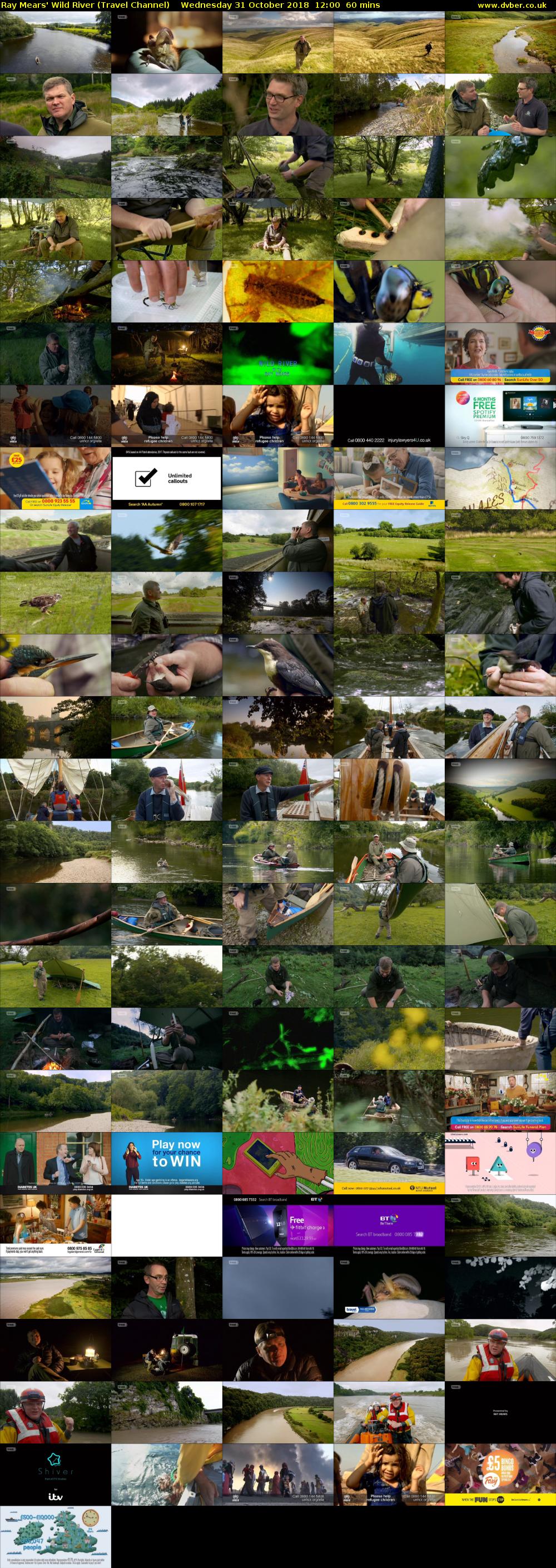 Ray Mears' Wild River (Travel Channel) Wednesday 31 October 2018 12:00 - 13:00