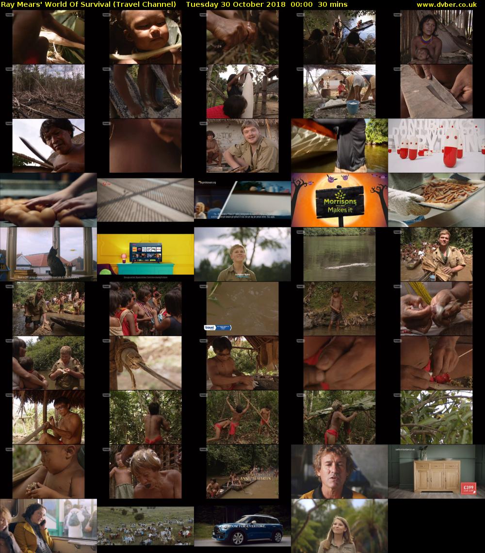 Ray Mears' World Of Survival (Travel Channel) Tuesday 30 October 2018 00:00 - 00:30