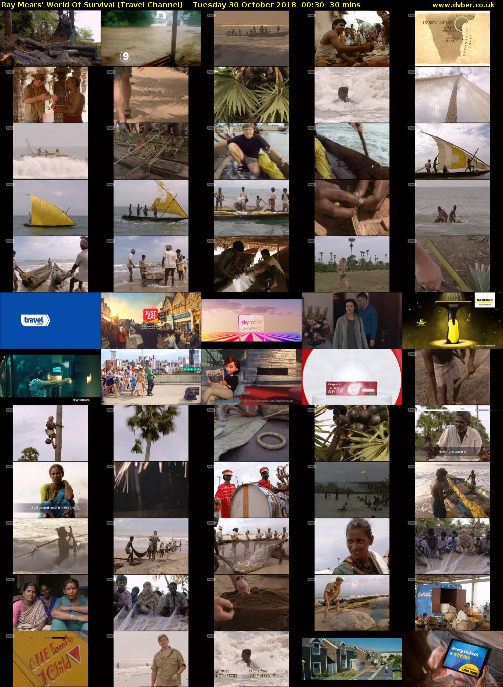 Ray Mears' World Of Survival (Travel Channel) Tuesday 30 October 2018 00:30 - 01:00