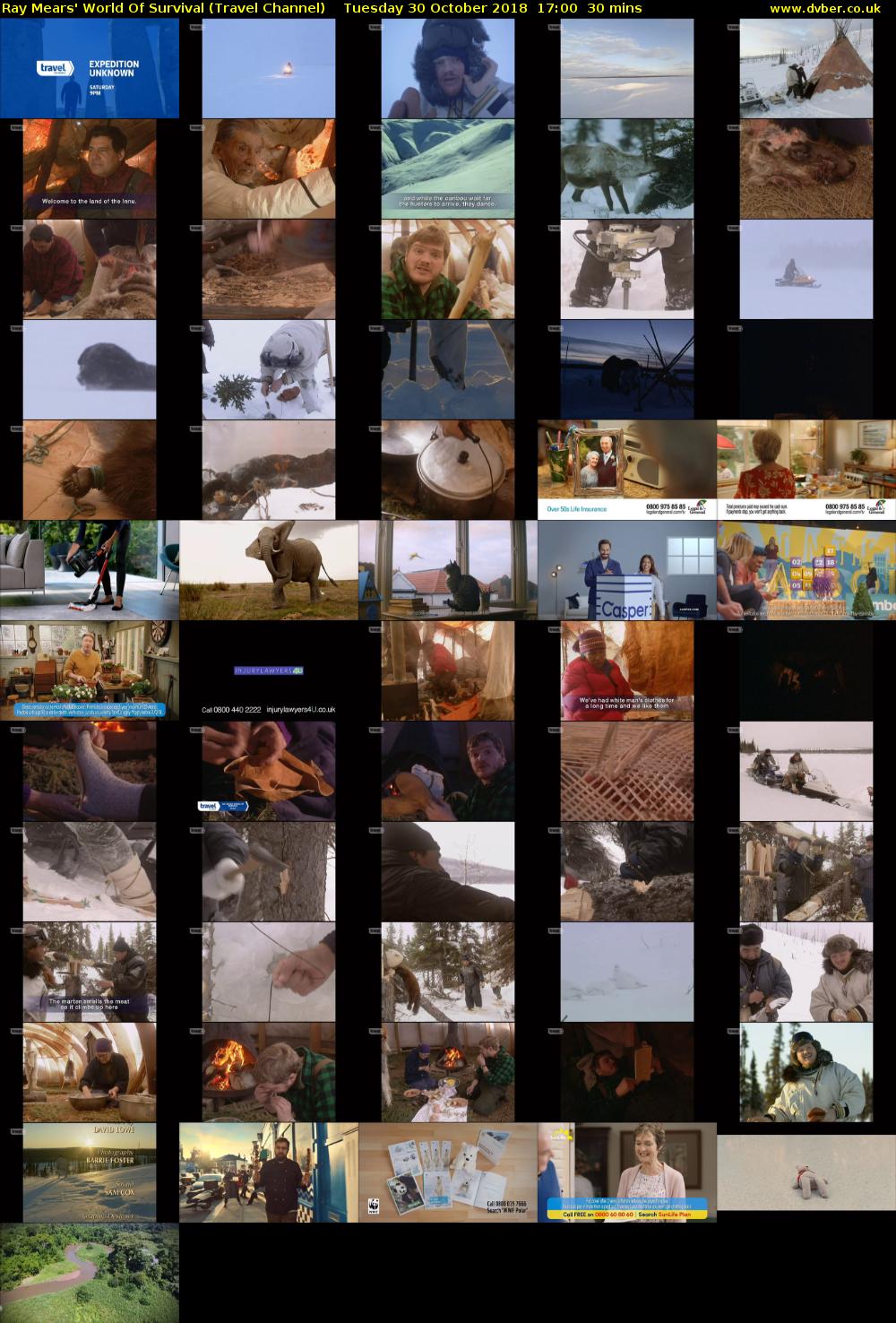 Ray Mears' World Of Survival (Travel Channel) Tuesday 30 October 2018 17:00 - 17:30