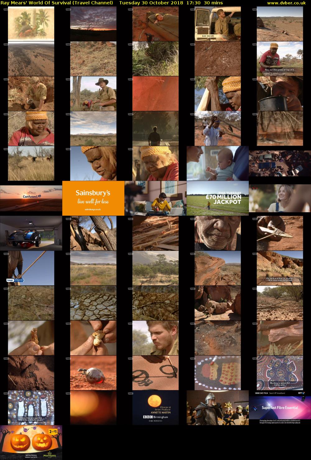 Ray Mears' World Of Survival (Travel Channel) Tuesday 30 October 2018 17:30 - 18:00