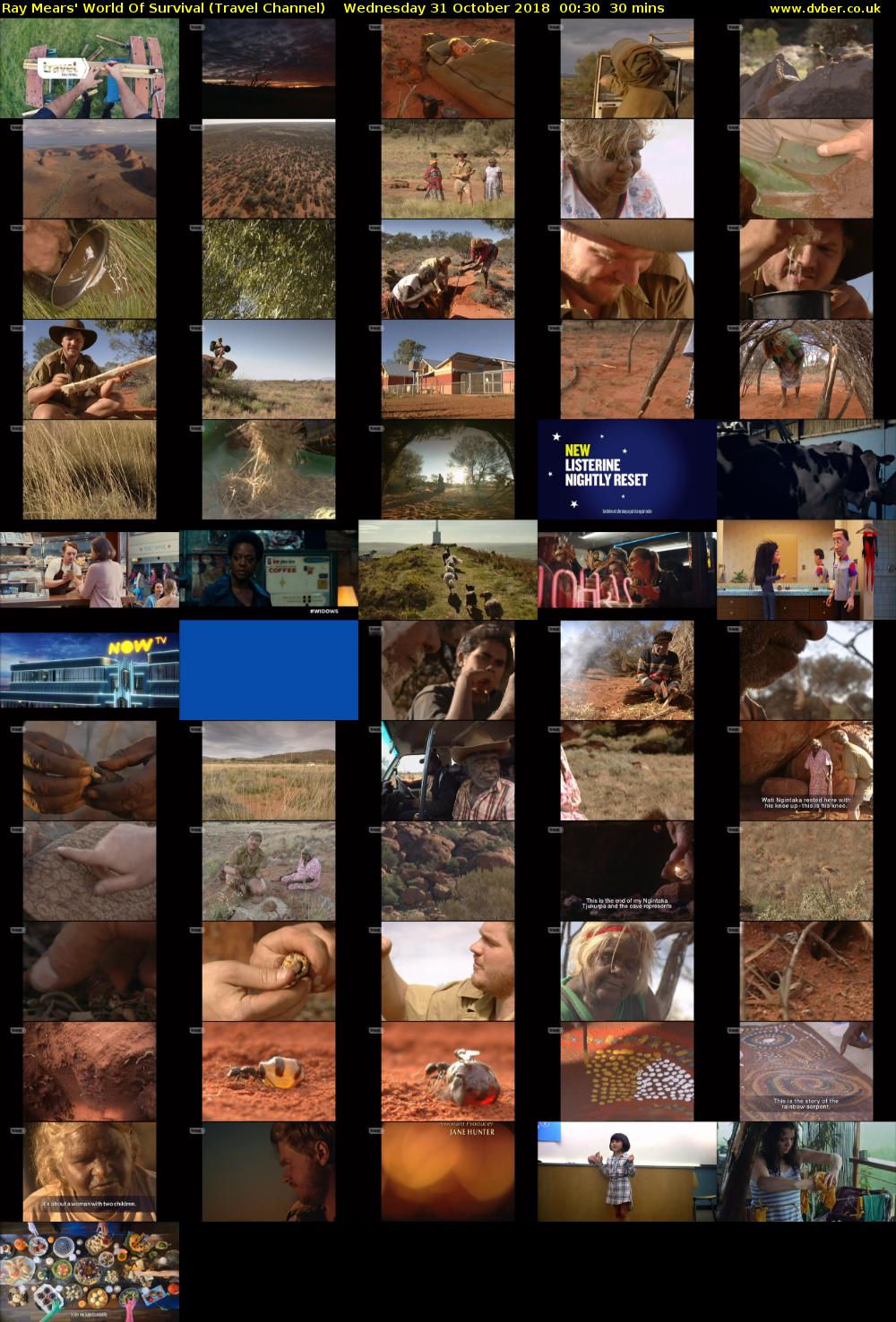Ray Mears' World Of Survival (Travel Channel) Wednesday 31 October 2018 00:30 - 01:00