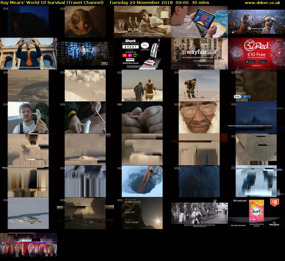 Ray Mears' World Of Survival (Travel Channel) Tuesday 20 November 2018 00:00 - 00:30