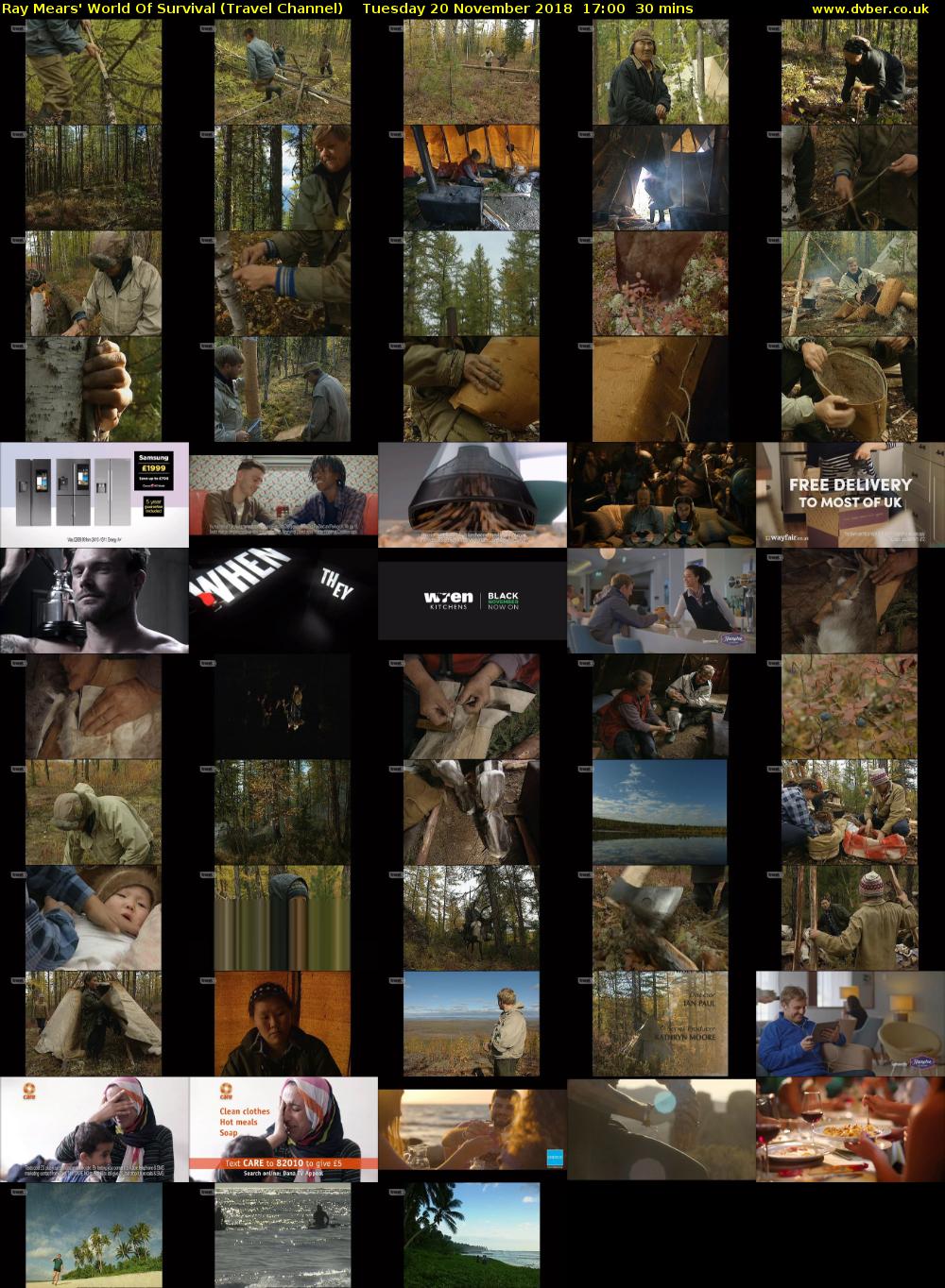 Ray Mears' World Of Survival (Travel Channel) Tuesday 20 November 2018 17:00 - 17:30