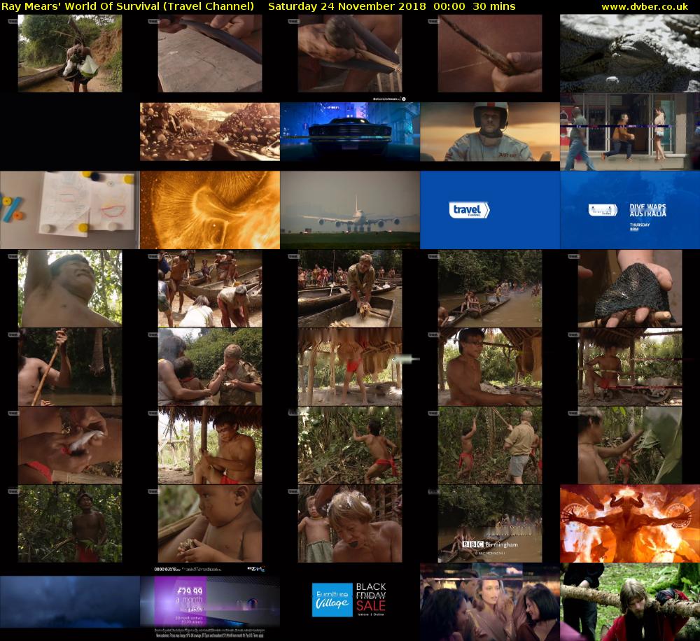 Ray Mears' World Of Survival (Travel Channel) Saturday 24 November 2018 00:00 - 00:30