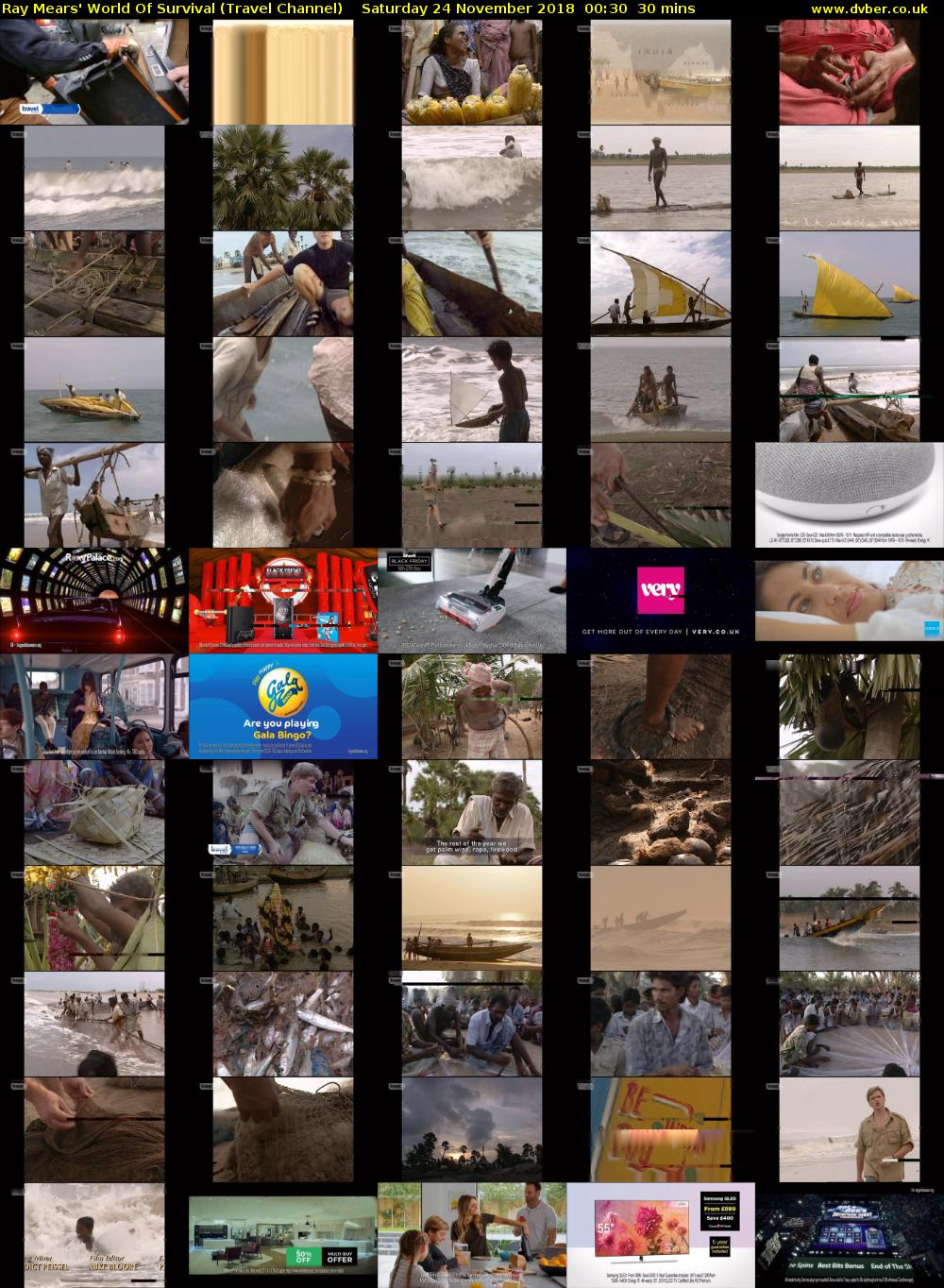 Ray Mears' World Of Survival (Travel Channel) Saturday 24 November 2018 00:30 - 01:00