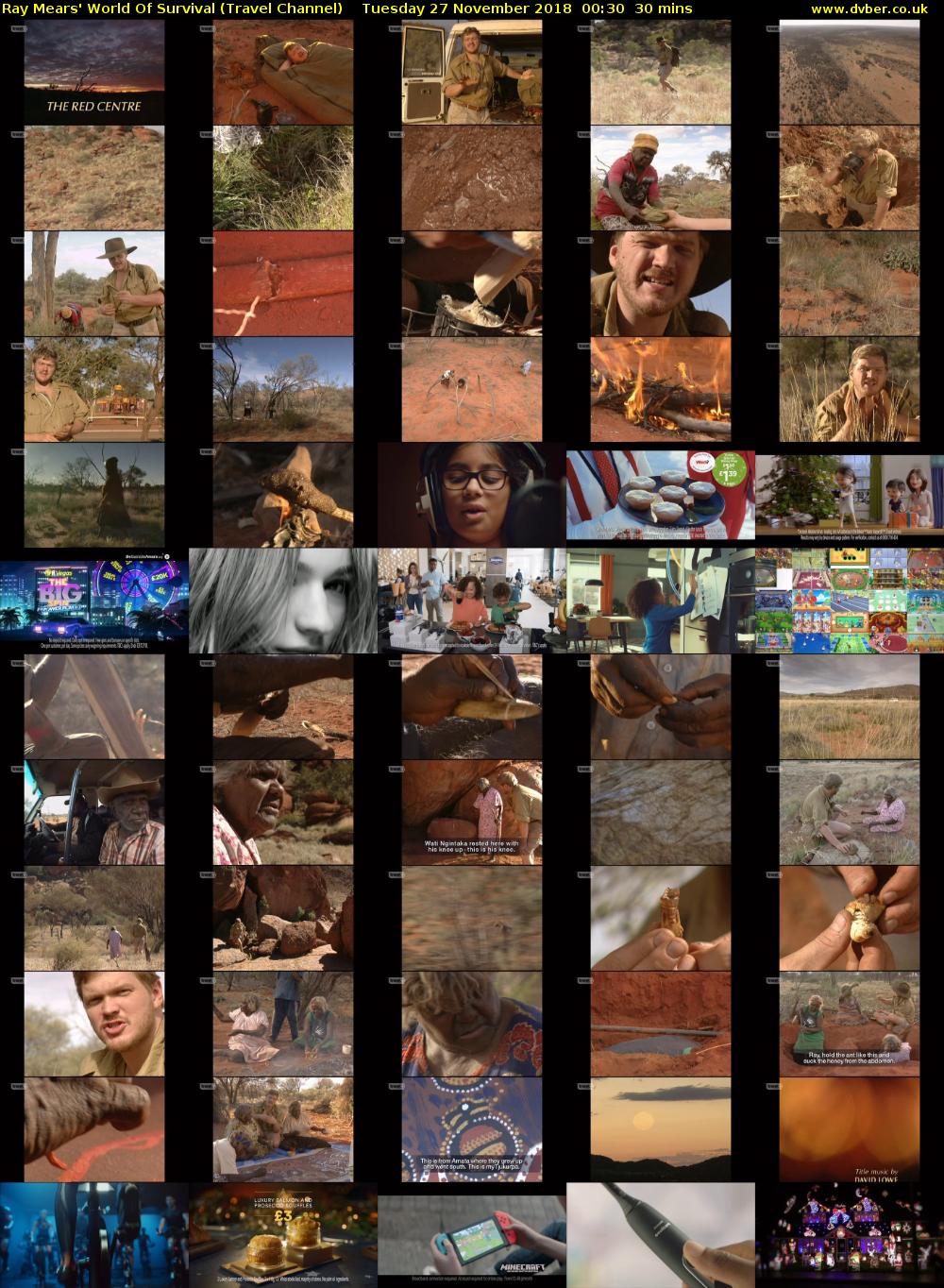 Ray Mears' World Of Survival (Travel Channel) Tuesday 27 November 2018 00:30 - 01:00