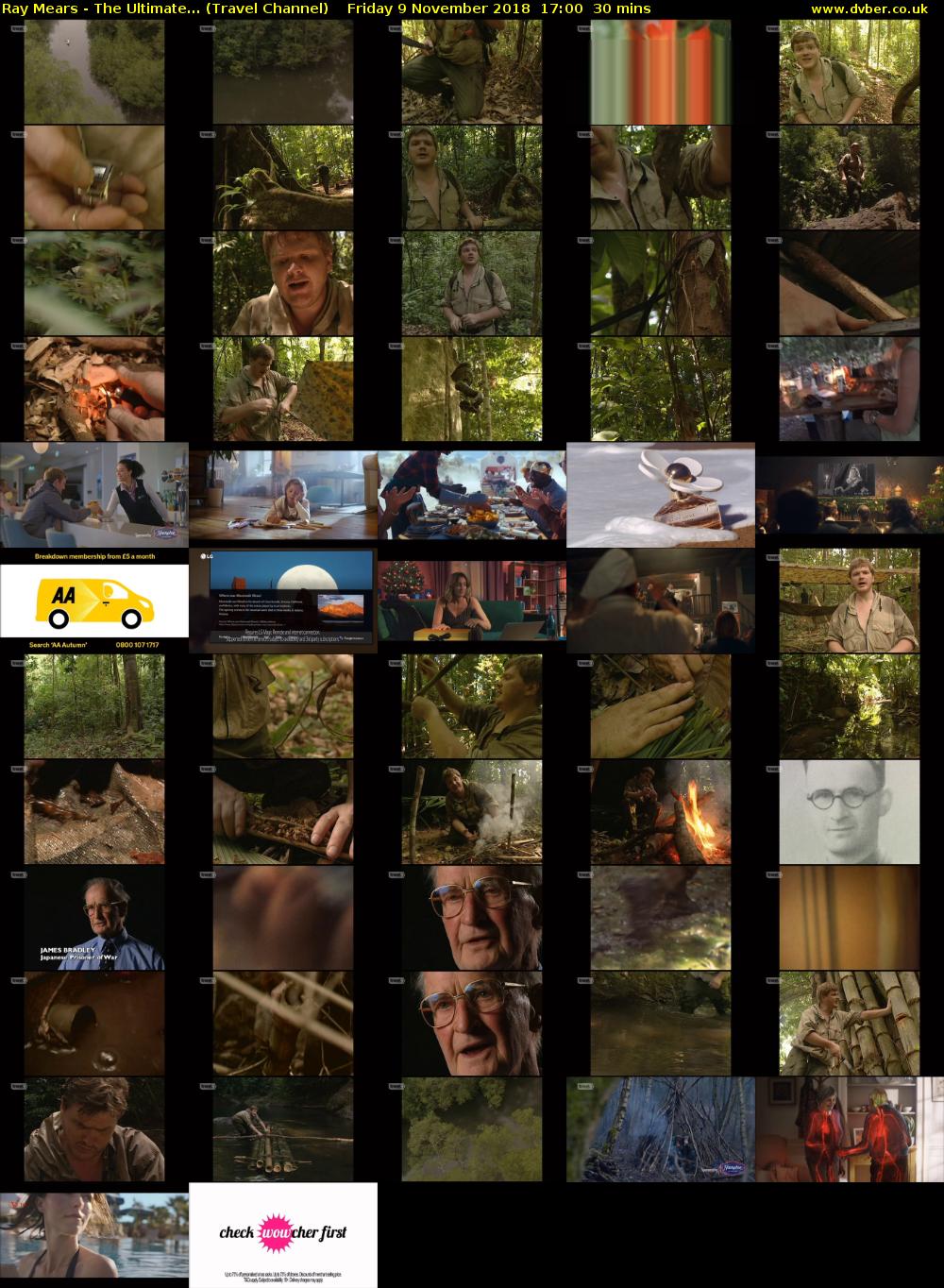 Ray Mears - The Ultimate... (Travel Channel) Friday 9 November 2018 17:00 - 17:30