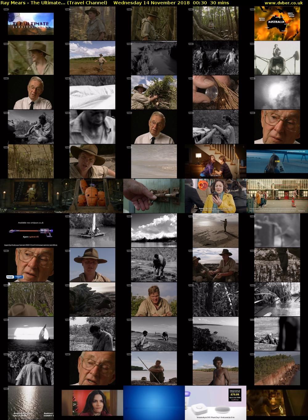 Ray Mears - The Ultimate... (Travel Channel) Wednesday 14 November 2018 00:30 - 01:00