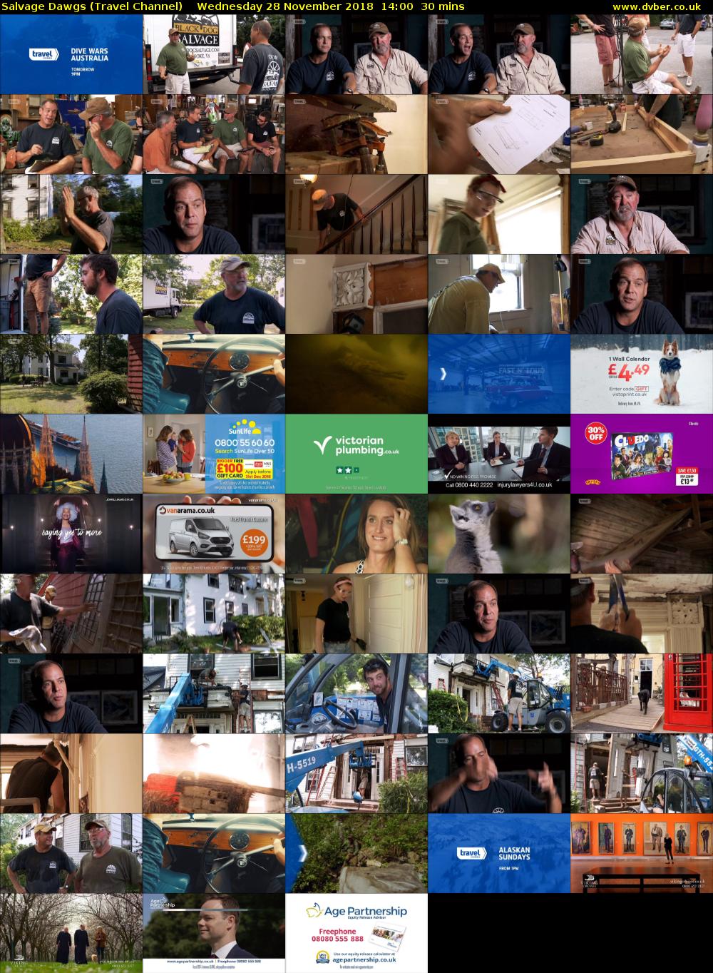 Salvage Dawgs (Travel Channel) Wednesday 28 November 2018 14:00 - 14:30