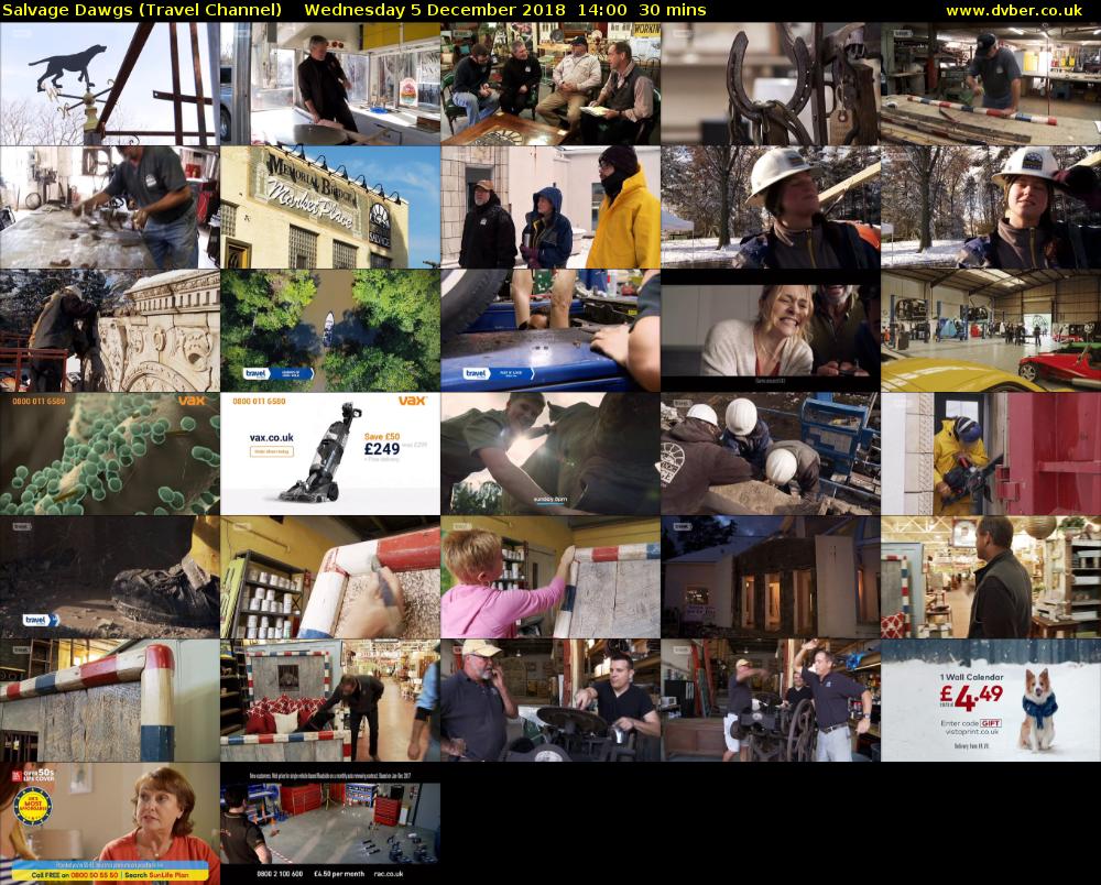 Salvage Dawgs (Travel Channel) Wednesday 5 December 2018 14:00 - 14:30