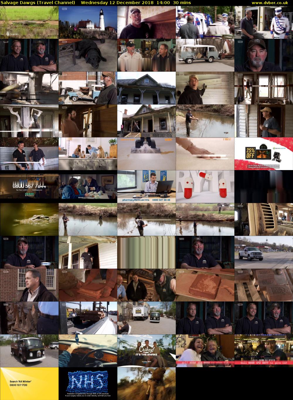 Salvage Dawgs (Travel Channel) Wednesday 12 December 2018 14:00 - 14:30