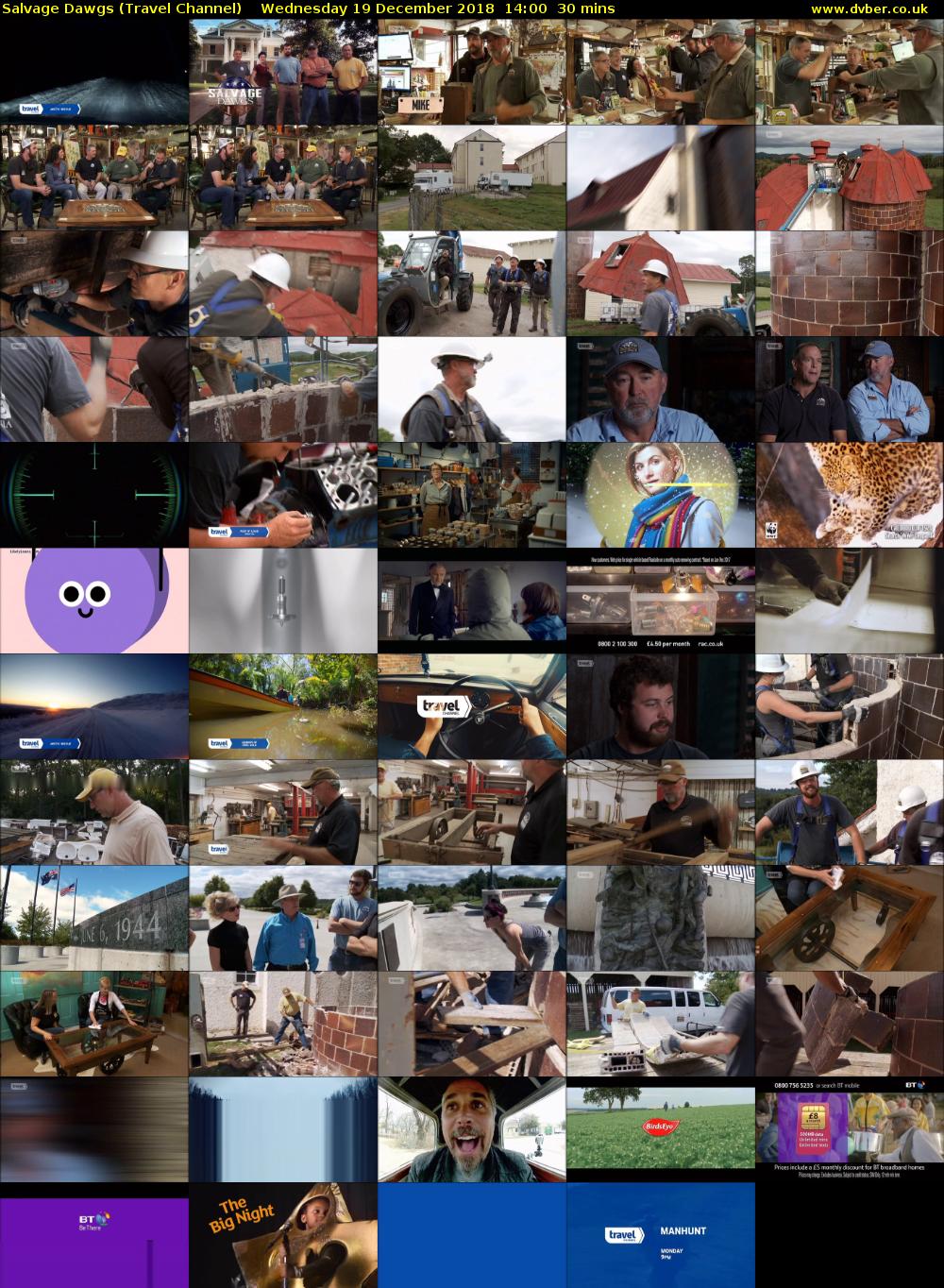 Salvage Dawgs (Travel Channel) Wednesday 19 December 2018 14:00 - 14:30