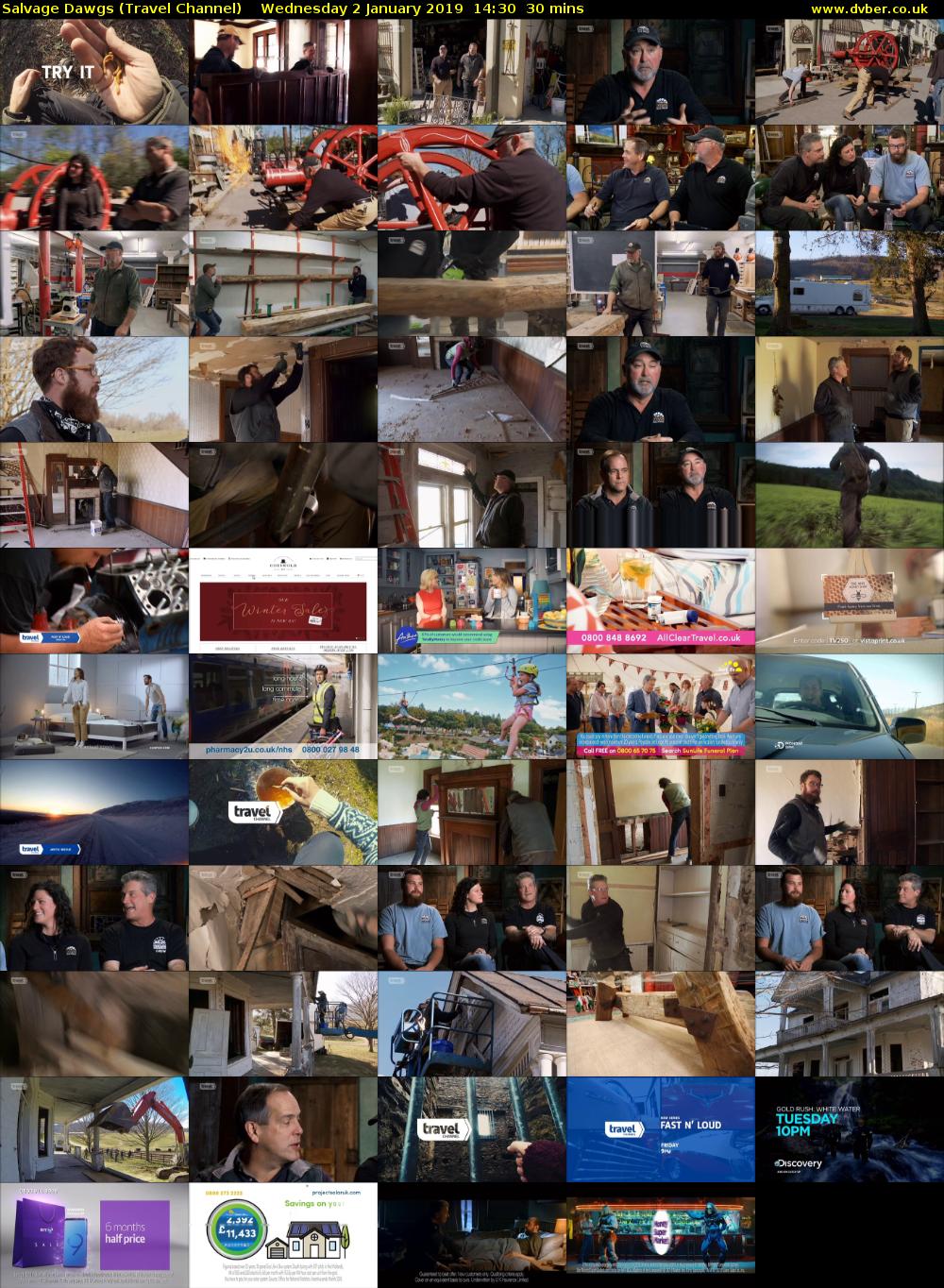 Salvage Dawgs (Travel Channel) Wednesday 2 January 2019 14:30 - 15:00