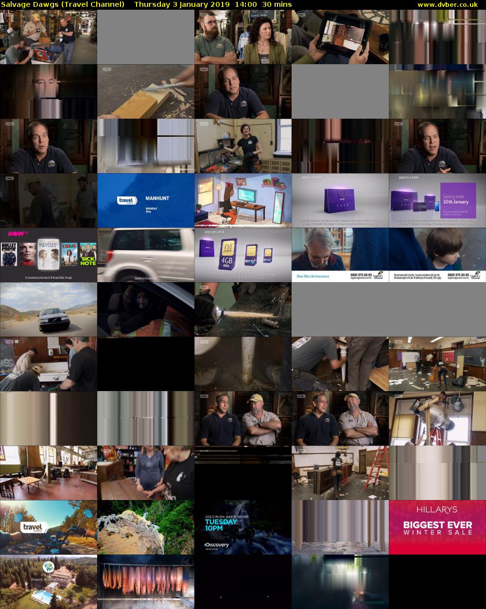 Salvage Dawgs (Travel Channel) Thursday 3 January 2019 14:00 - 14:30