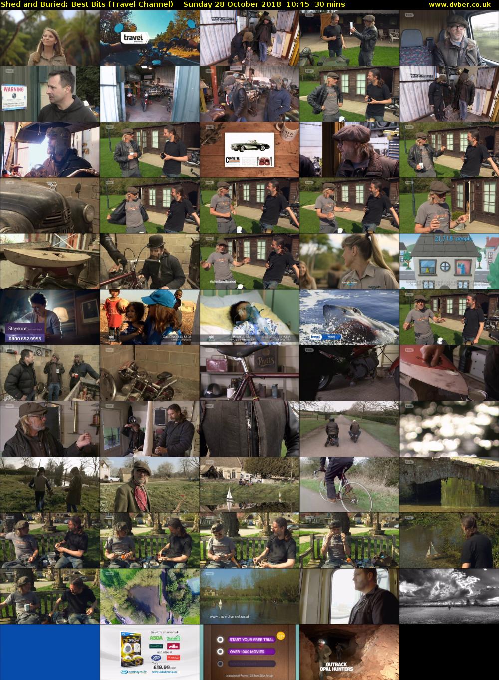 Shed and Buried: Best Bits (Travel Channel) Sunday 28 October 2018 10:45 - 11:15