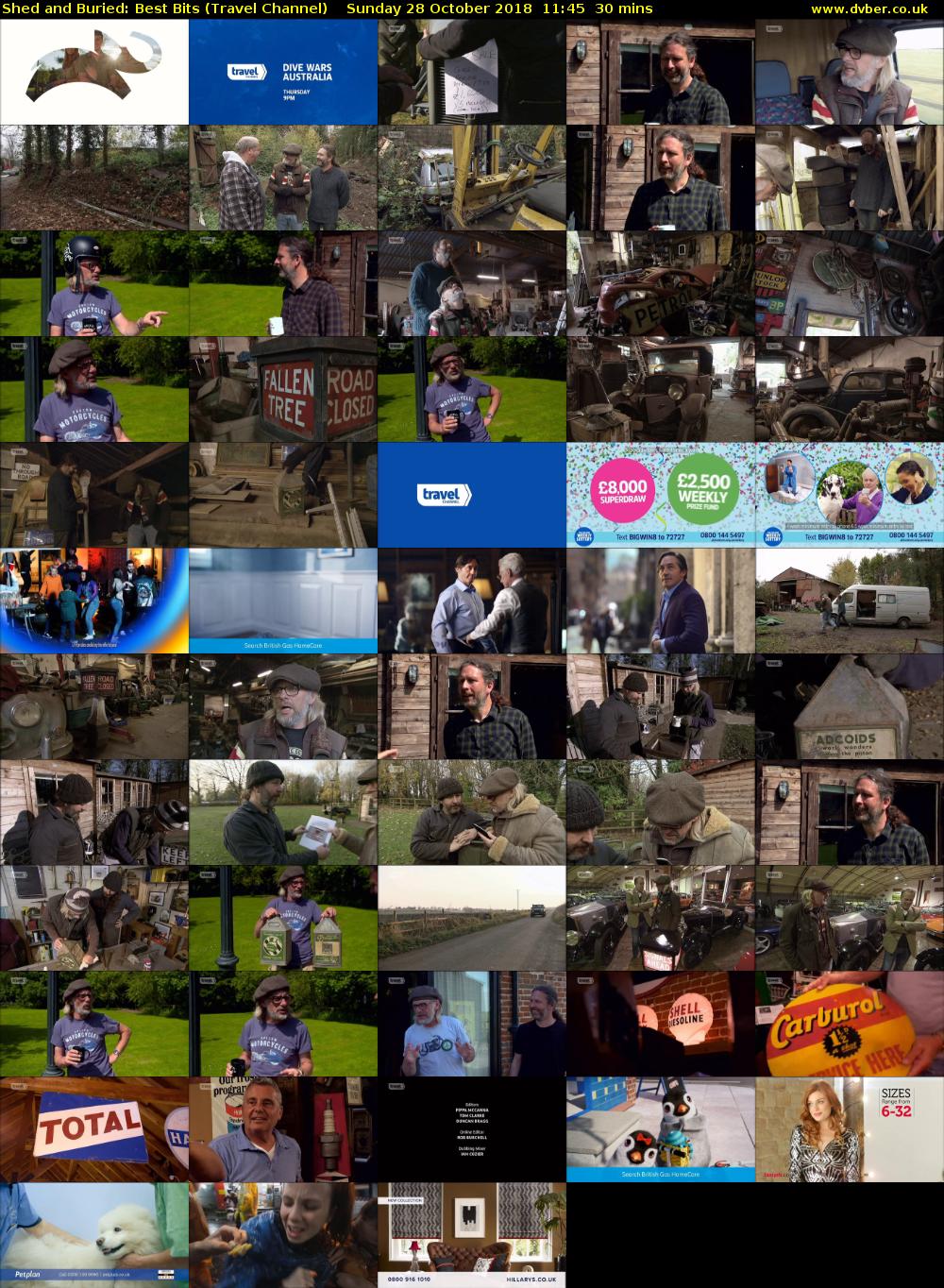 Shed and Buried: Best Bits (Travel Channel) Sunday 28 October 2018 11:45 - 12:15