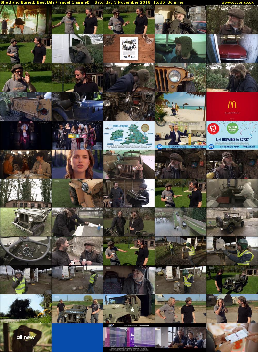 Shed and Buried: Best Bits (Travel Channel) Saturday 3 November 2018 15:30 - 16:00