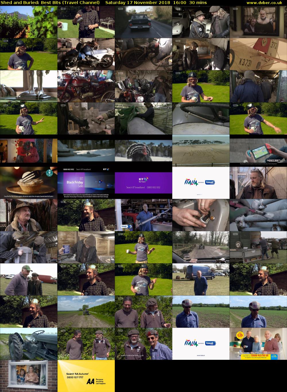 Shed and Buried: Best Bits (Travel Channel) Saturday 17 November 2018 16:00 - 16:30