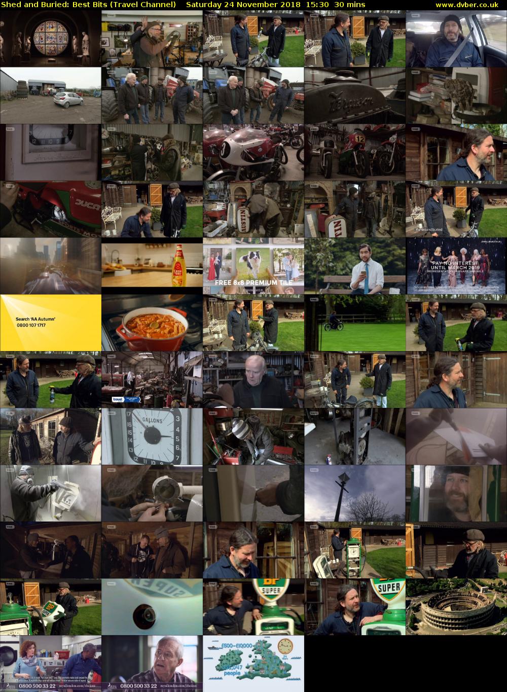 Shed and Buried: Best Bits (Travel Channel) Saturday 24 November 2018 15:30 - 16:00