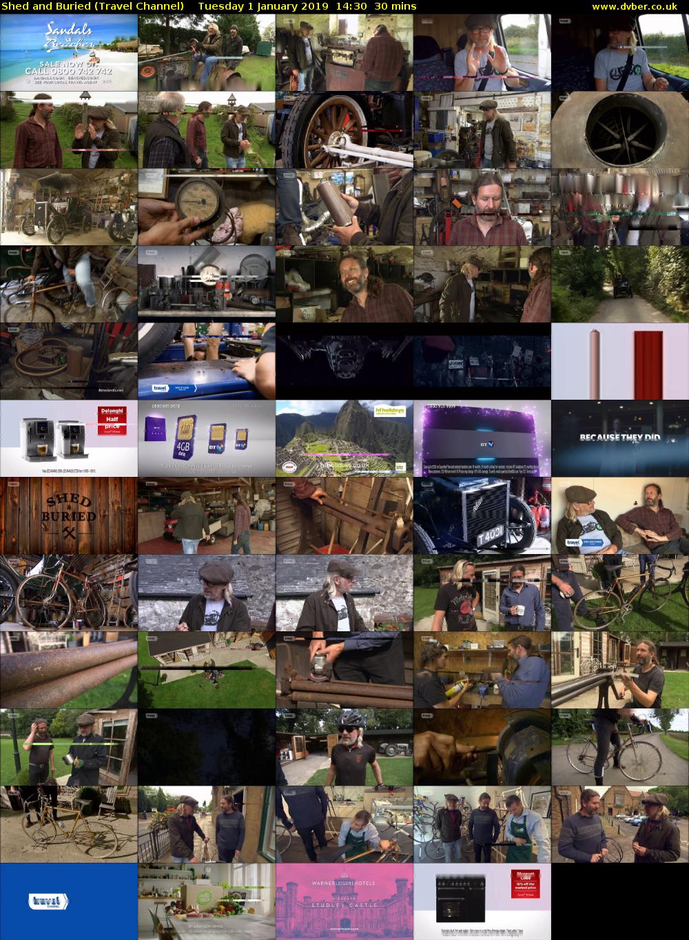 Shed and Buried (Travel Channel) Tuesday 1 January 2019 14:30 - 15:00