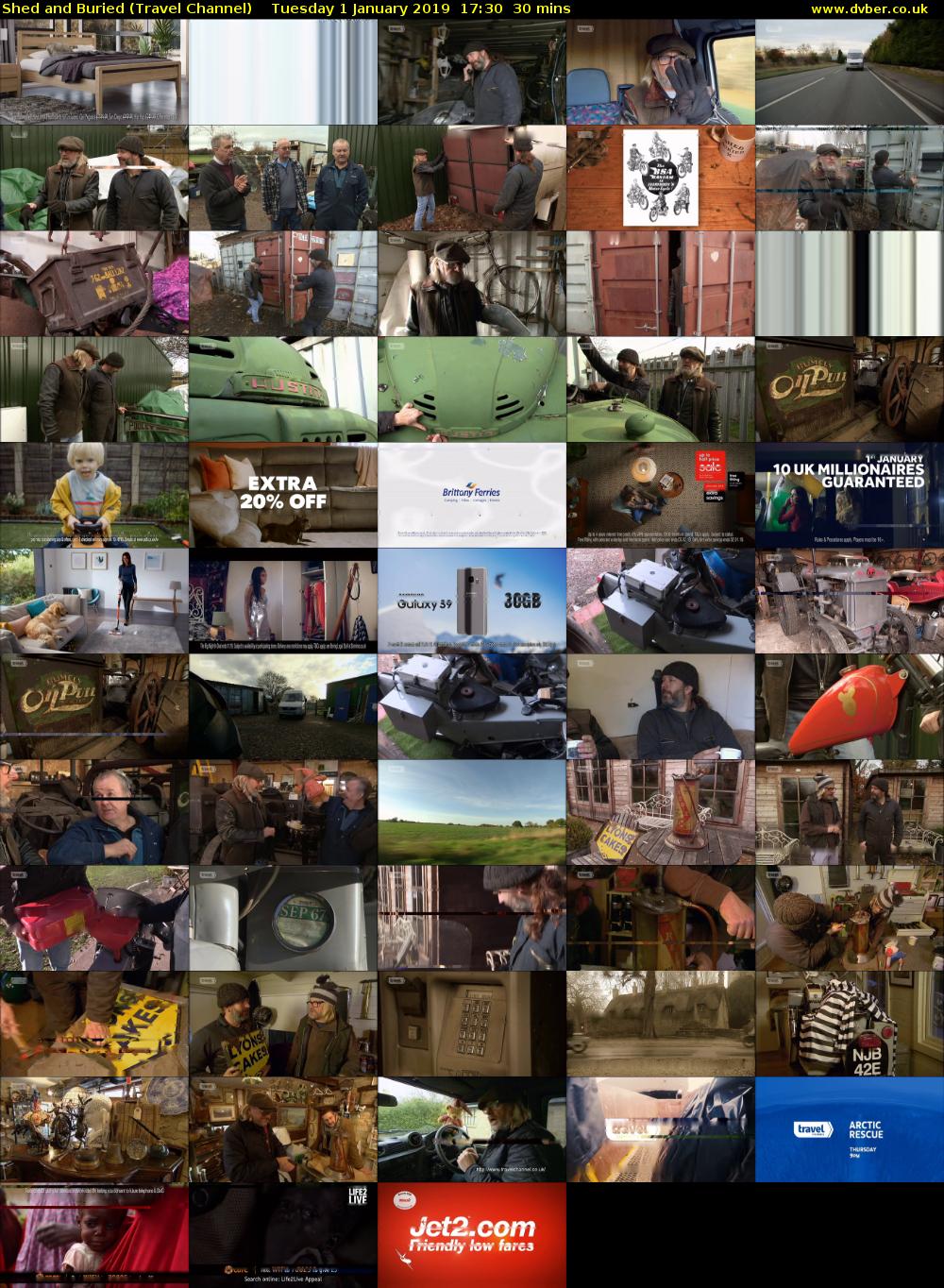 Shed and Buried (Travel Channel) Tuesday 1 January 2019 17:30 - 18:00