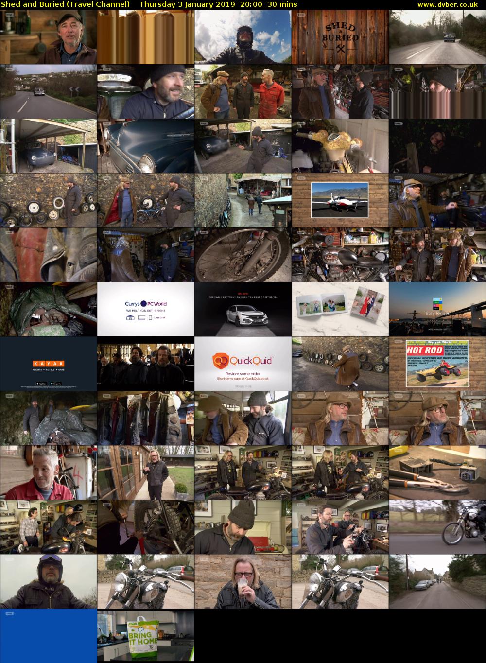 Shed and Buried (Travel Channel) Thursday 3 January 2019 20:00 - 20:30