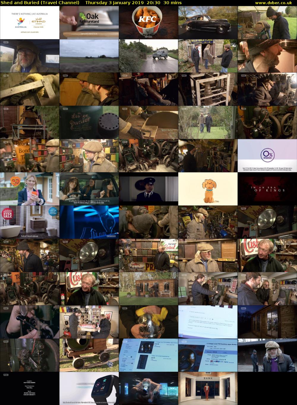 Shed and Buried (Travel Channel) Thursday 3 January 2019 20:30 - 21:00