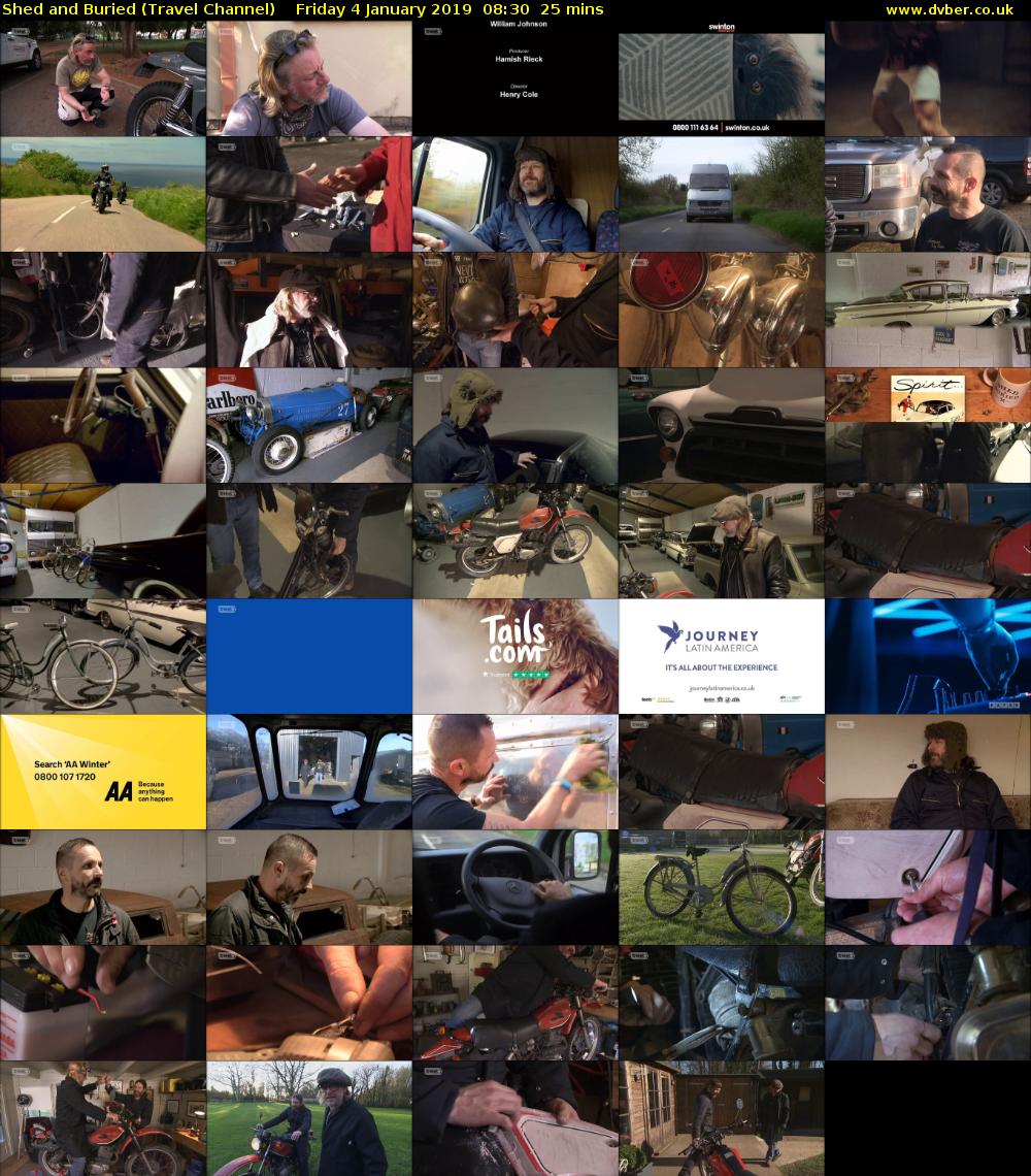 Shed and Buried (Travel Channel) Friday 4 January 2019 08:30 - 08:55