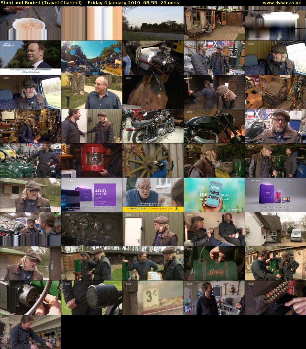 Shed and Buried (Travel Channel) Friday 4 January 2019 08:55 - 09:20