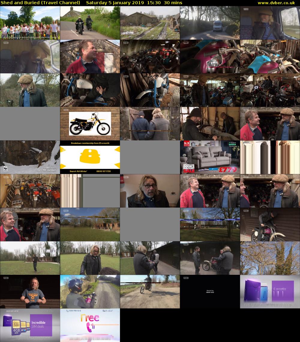 Shed and Buried (Travel Channel) Saturday 5 January 2019 15:30 - 16:00