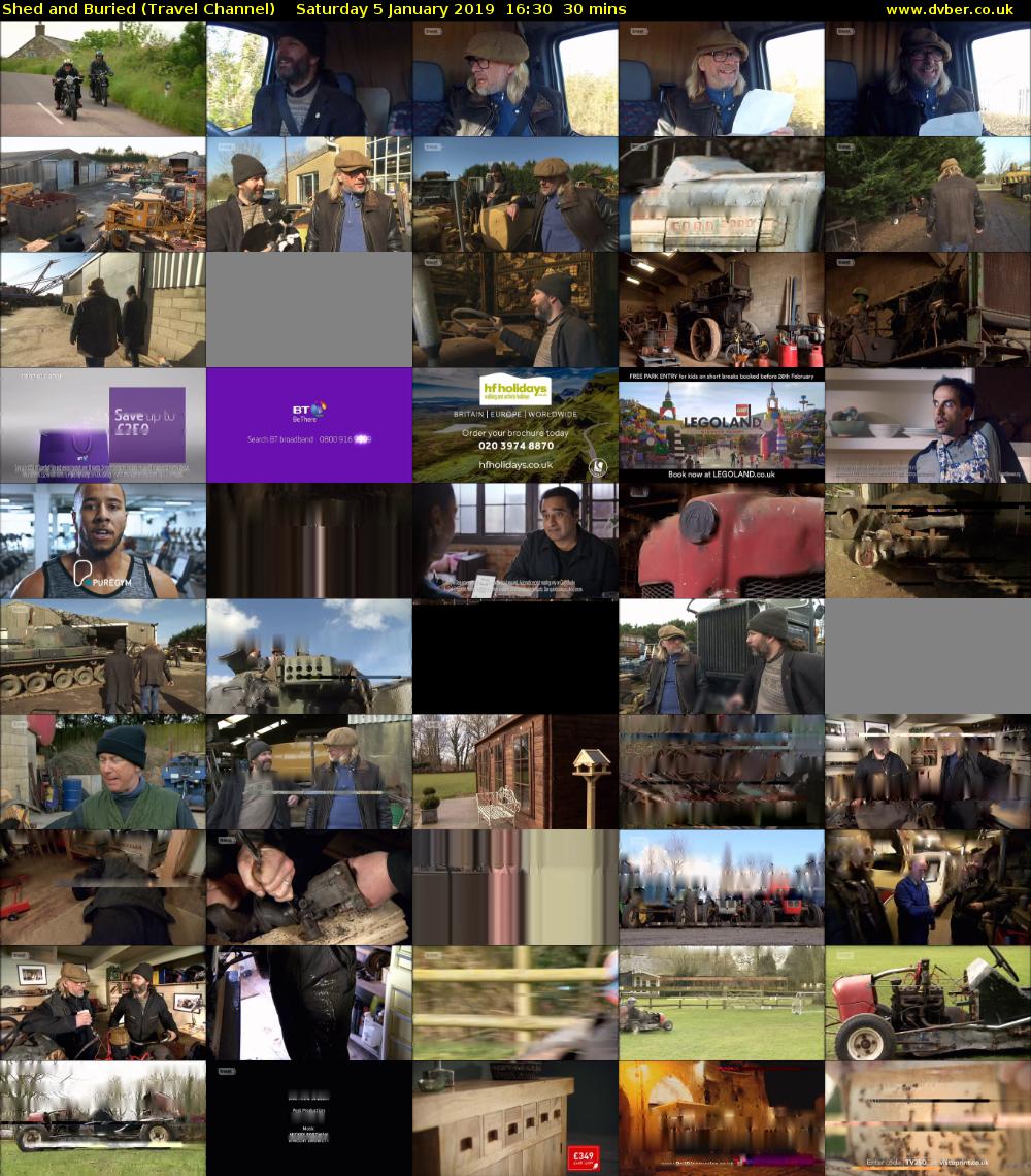 Shed and Buried (Travel Channel) Saturday 5 January 2019 16:30 - 17:00