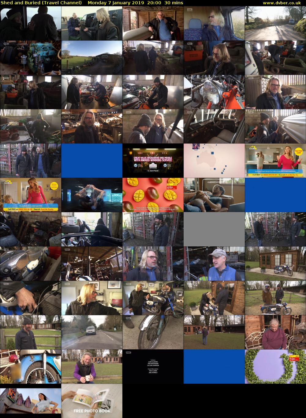 Shed and Buried (Travel Channel) Monday 7 January 2019 20:00 - 20:30