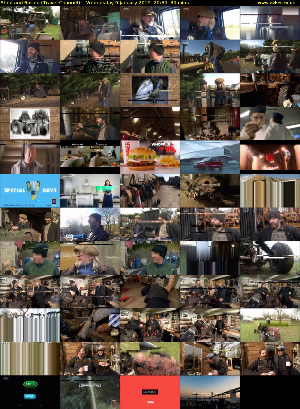 Shed and Buried (Travel Channel) Wednesday 9 January 2019 20:30 - 21:00