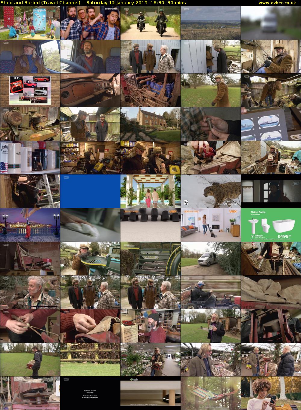 Shed and Buried (Travel Channel) Saturday 12 January 2019 16:30 - 17:00