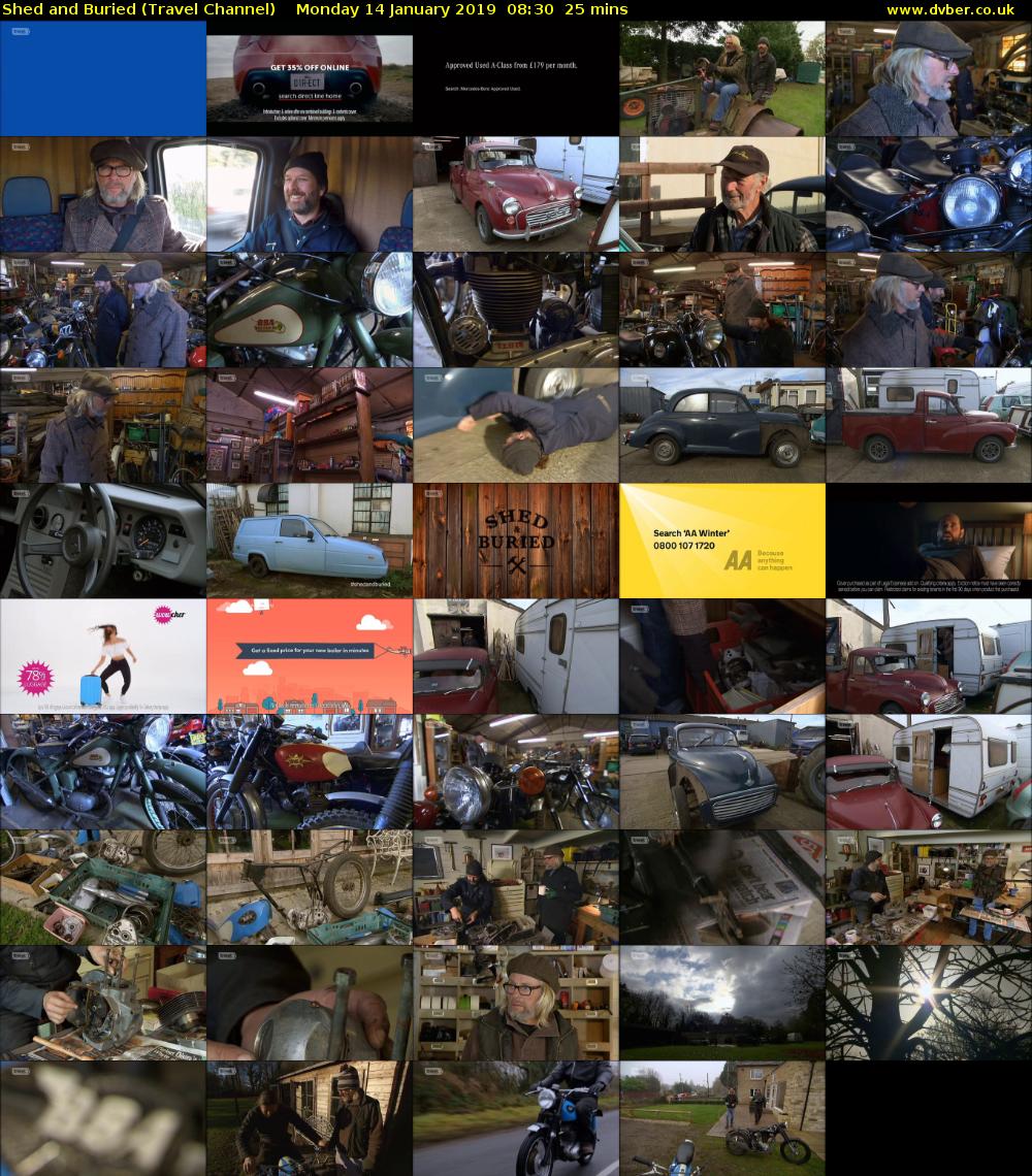 Shed and Buried (Travel Channel) Monday 14 January 2019 08:30 - 08:55