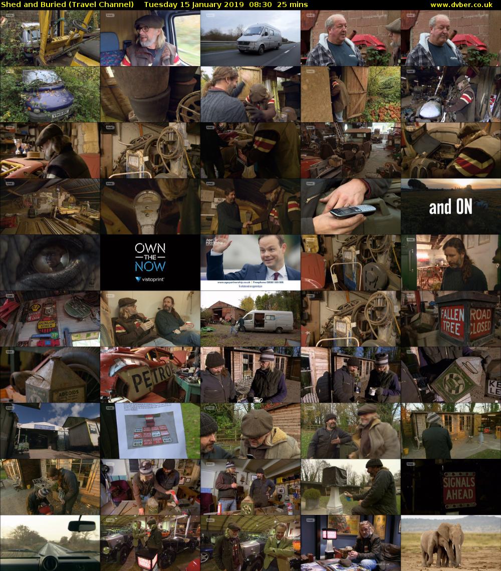 Shed and Buried (Travel Channel) Tuesday 15 January 2019 08:30 - 08:55