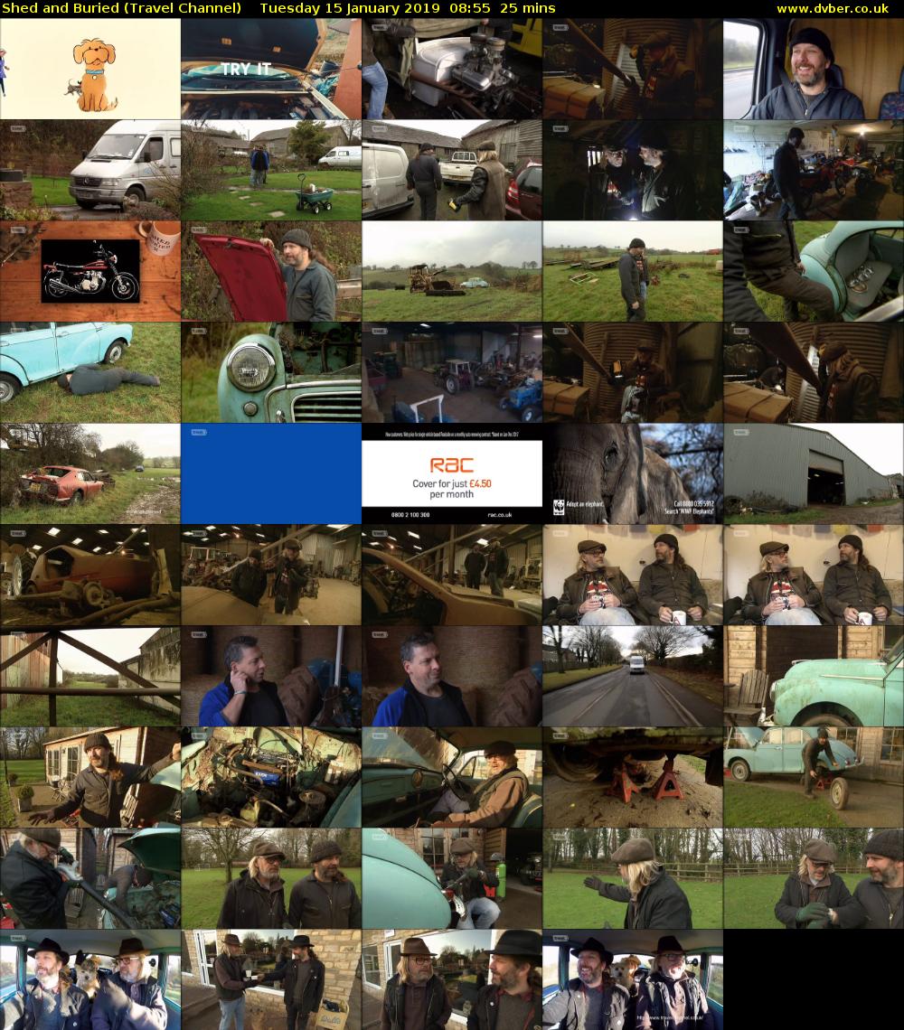 Shed and Buried (Travel Channel) Tuesday 15 January 2019 08:55 - 09:20