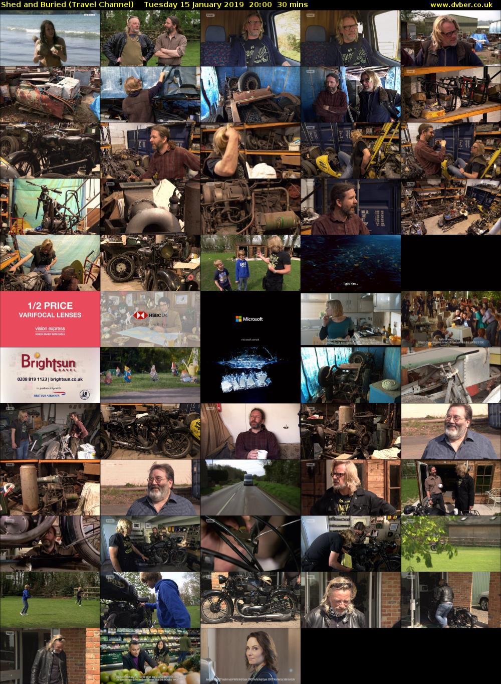 Shed and Buried (Travel Channel) Tuesday 15 January 2019 20:00 - 20:30