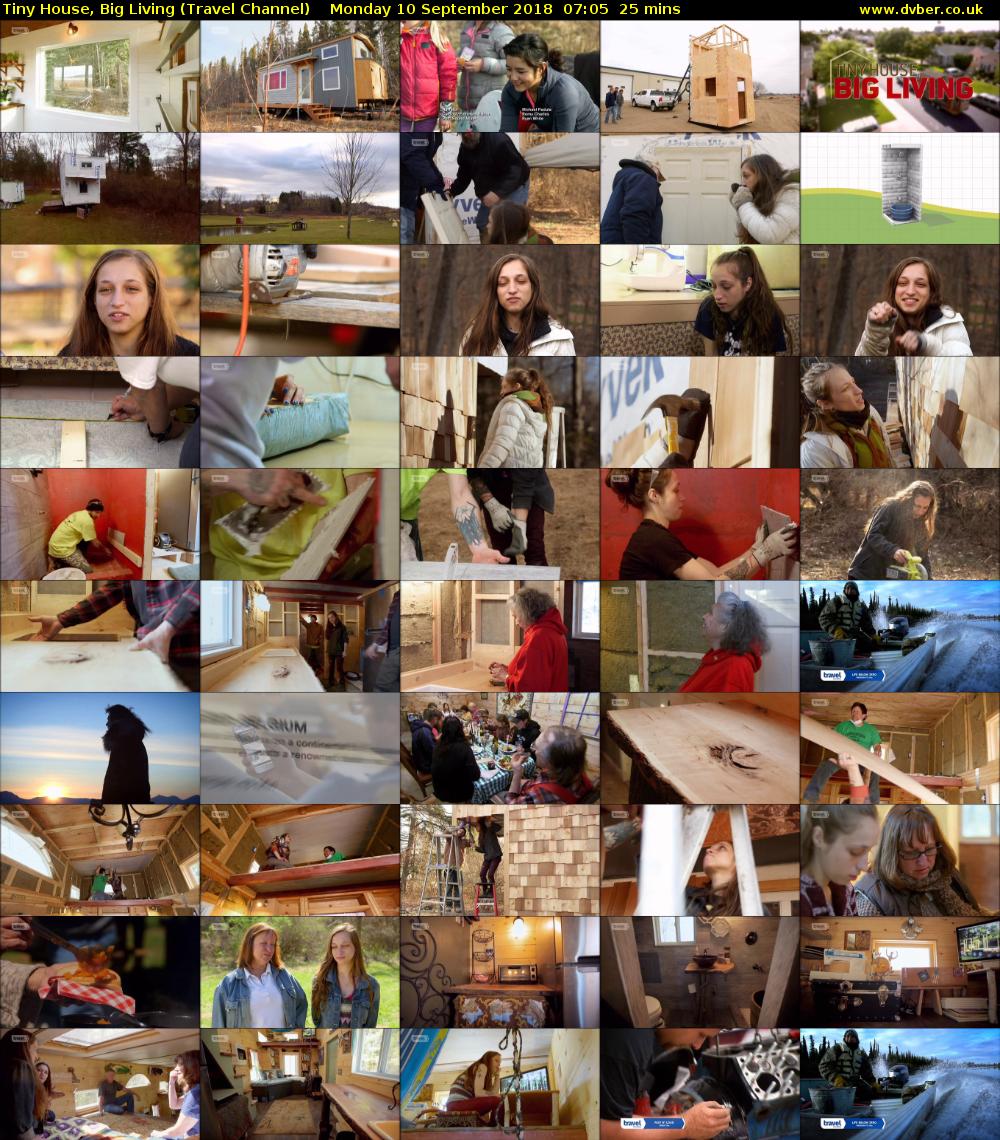 Tiny House, Big Living (Travel Channel) Monday 10 September 2018 07:05 - 07:30