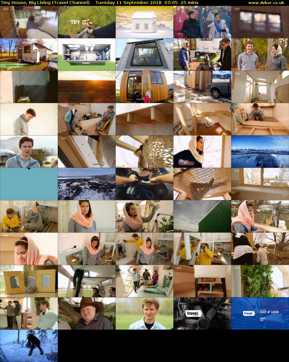 Tiny House, Big Living (Travel Channel) Tuesday 11 September 2018 07:05 - 07:30