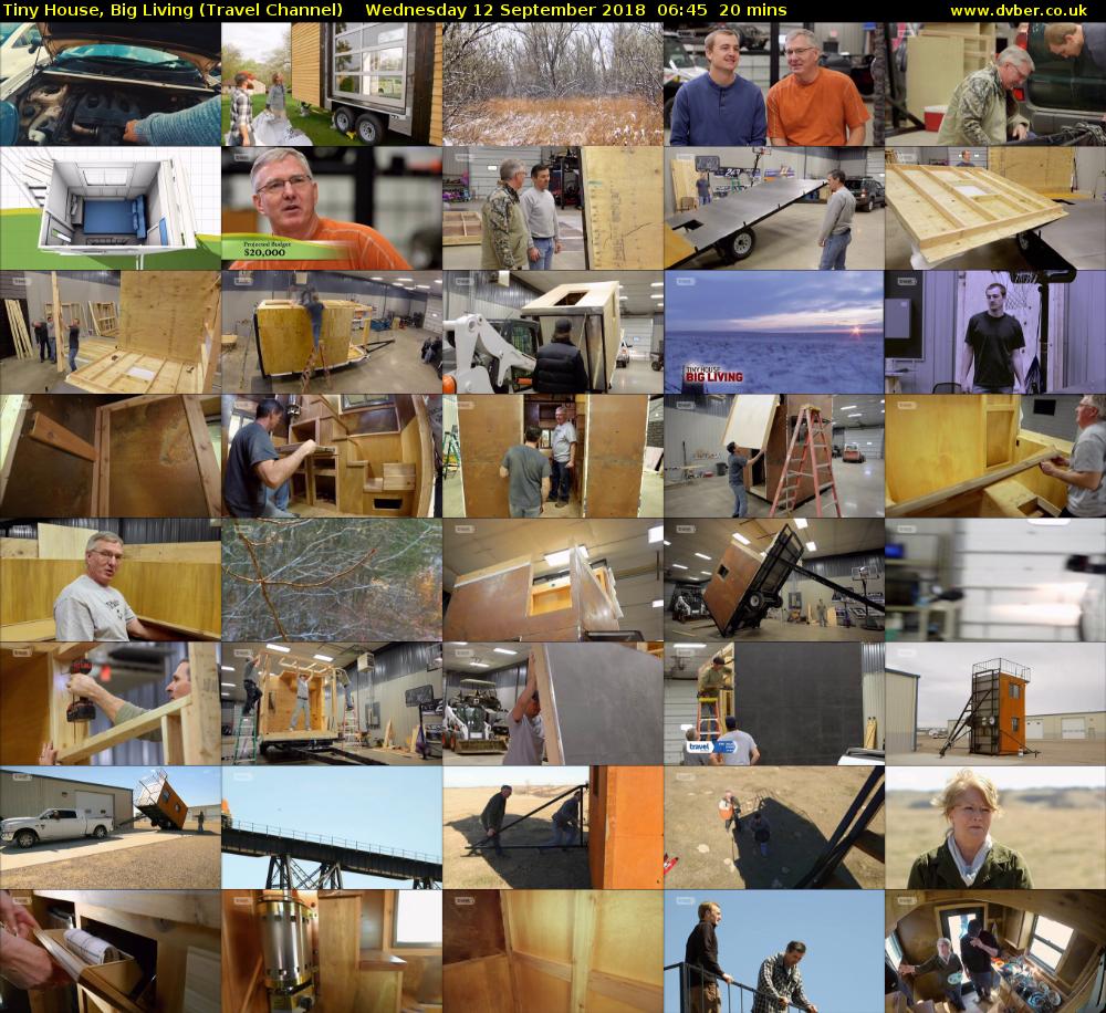 Tiny House, Big Living (Travel Channel) Wednesday 12 September 2018 06:45 - 07:05