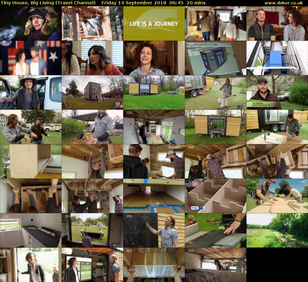 Tiny House, Big Living (Travel Channel) Friday 14 September 2018 06:45 - 07:05